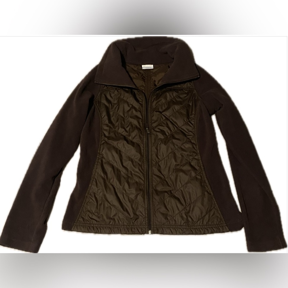 Columbia Women’s brown fleece and nylon jacket in size medium